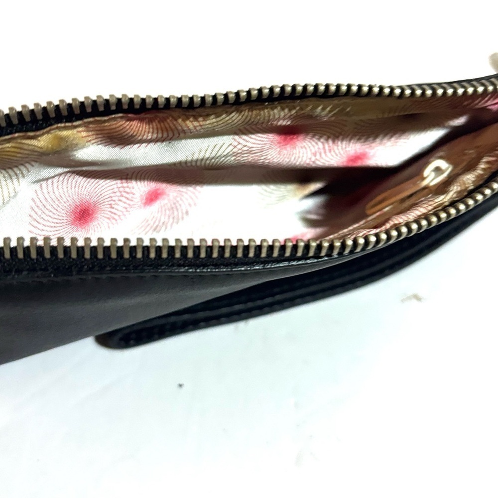 Old navy Black Leather Wristlet clutch - Picture 3 of 5
